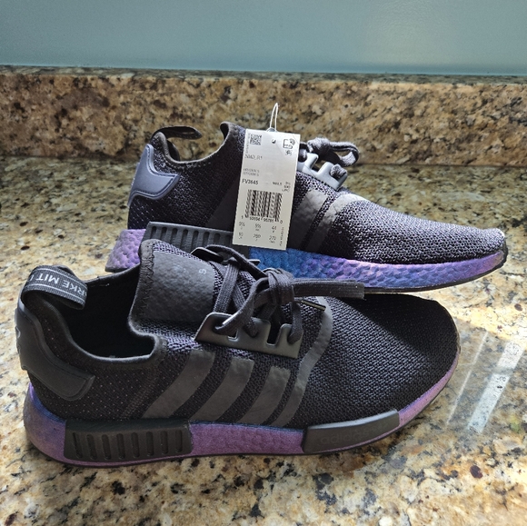 adidas Other - New With Tags NMD R1 Black and Purple Sneakers